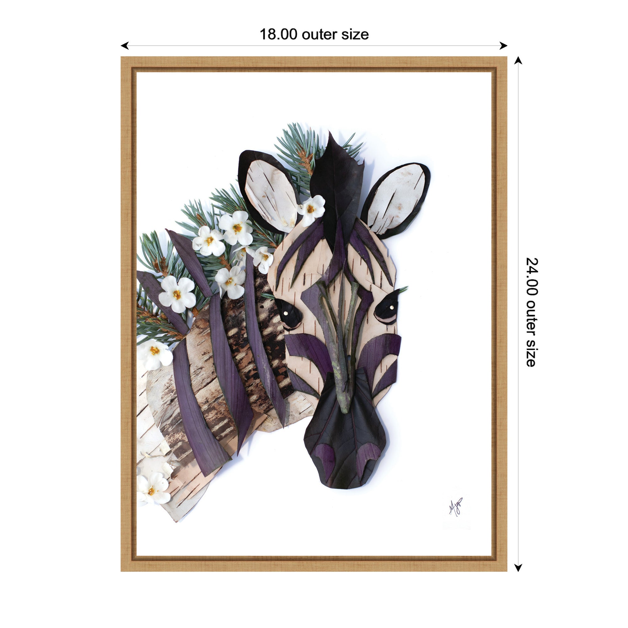 Framed Canvas Sylvie Natural 18x24 2