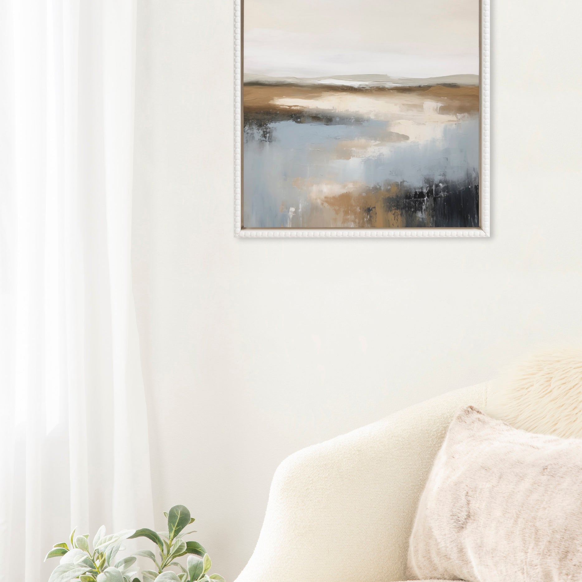 Framed Canvas 18x24 Sylvie Beaded White 5