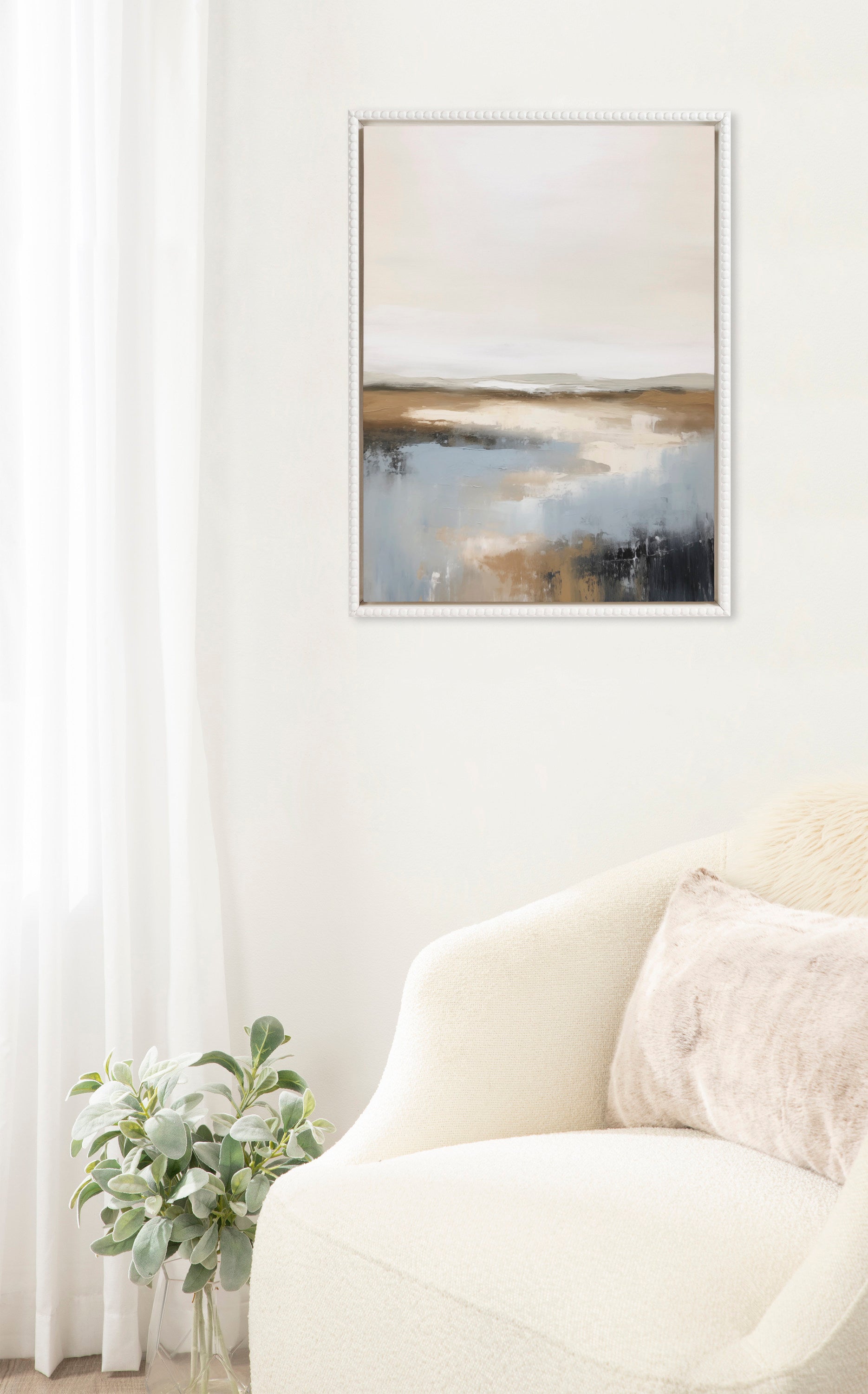 Framed Canvas 18x24 Sylvie Beaded White 5