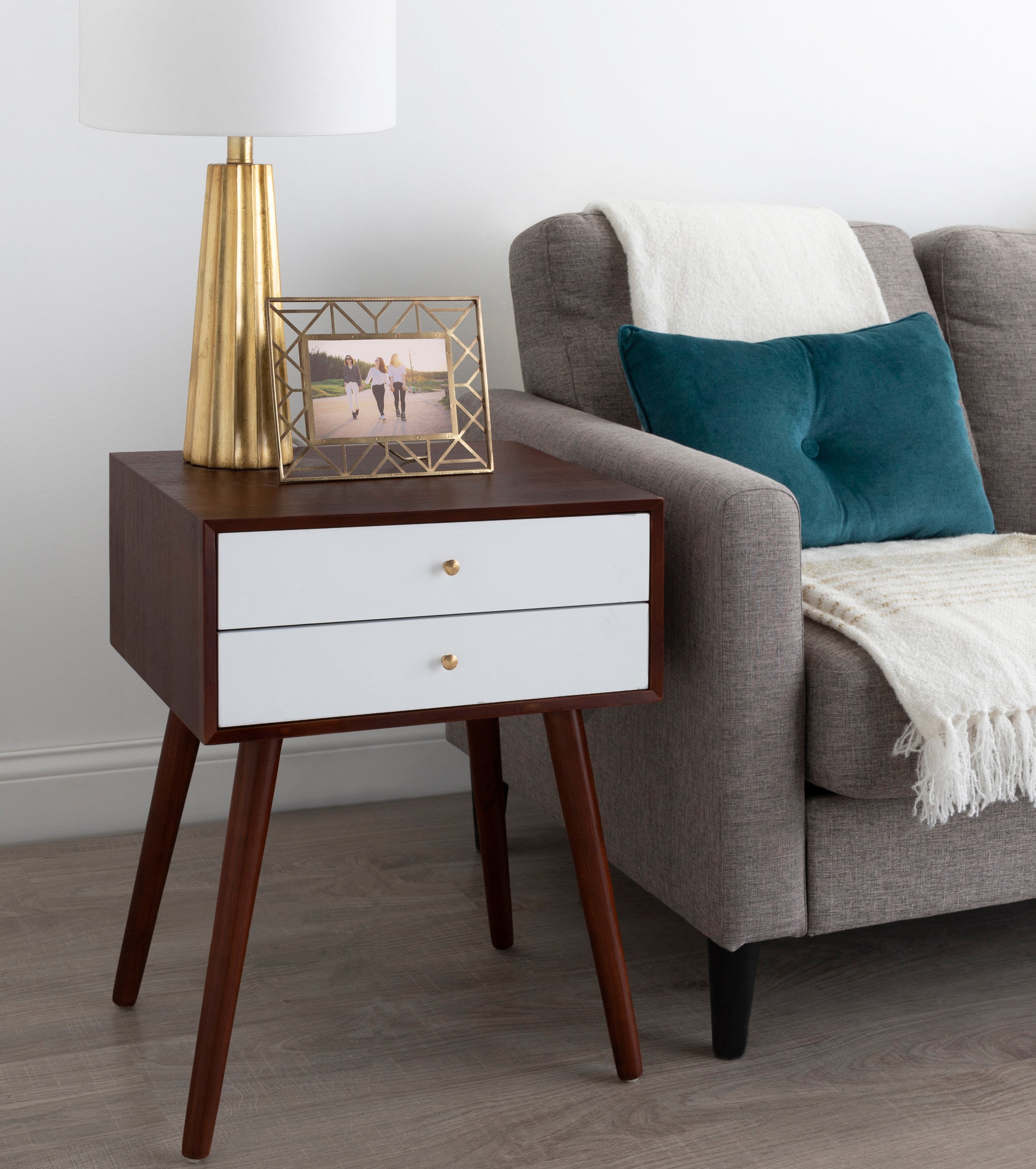 Finco Side Table with 2 Drawers