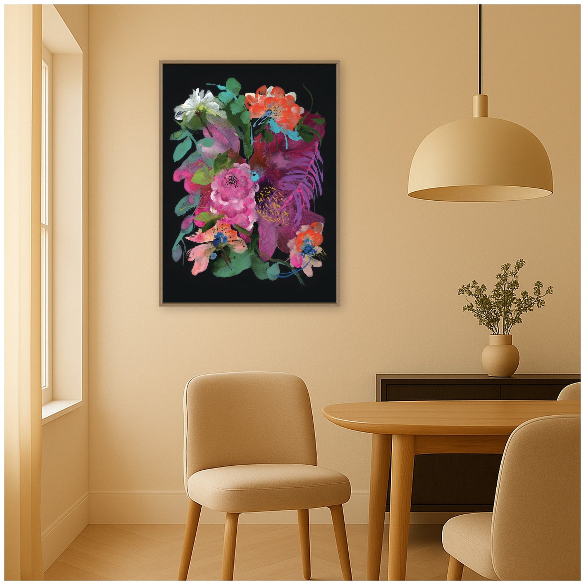 Framed Canvas 28x38 Sylvie Dark Gold 6