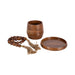 Decorative Accessory Set Walnut Brown 3 Piece 1