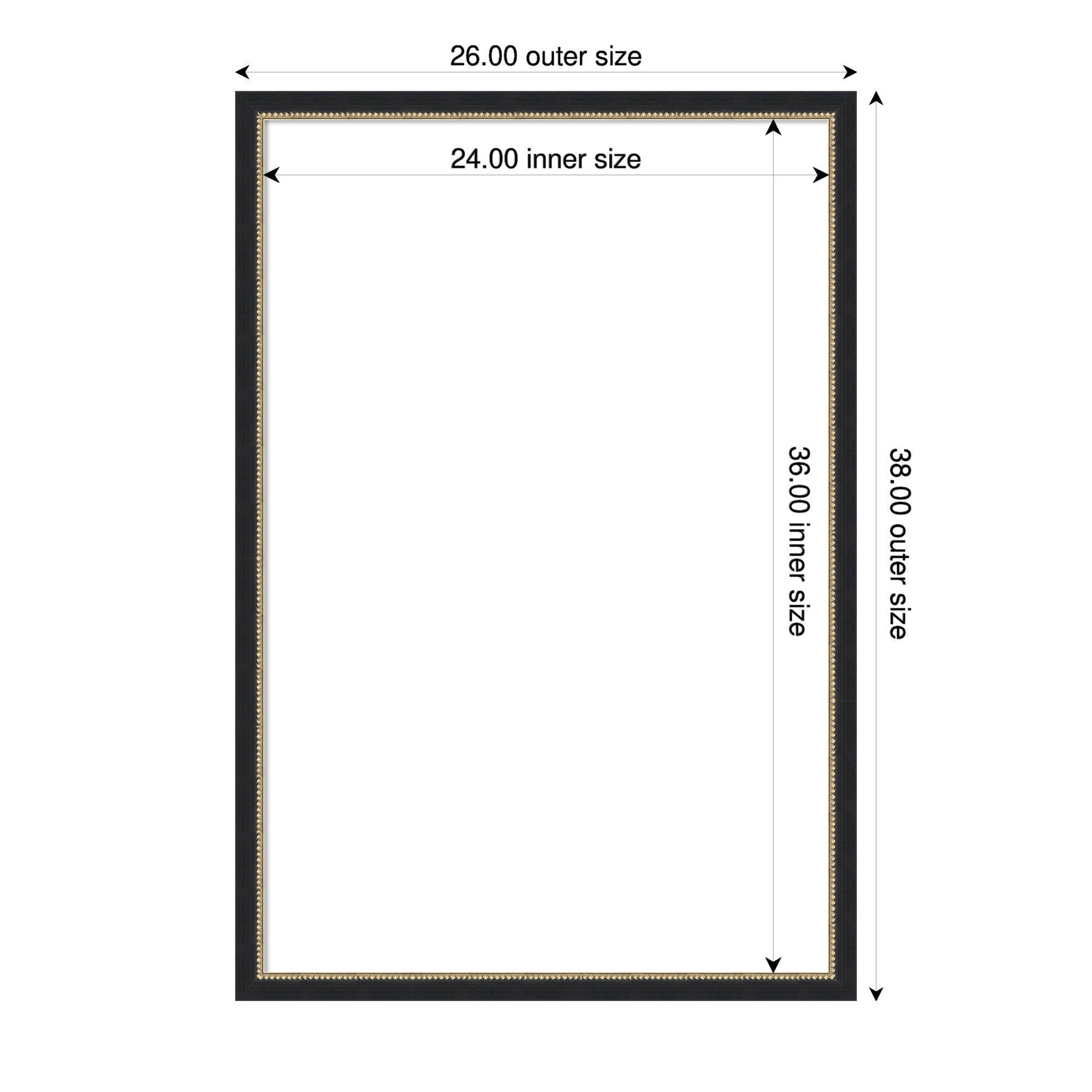 Dry Erase Board Belmont Black 26x38 2