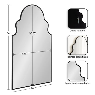 Arch Mirror Black 20x34 2