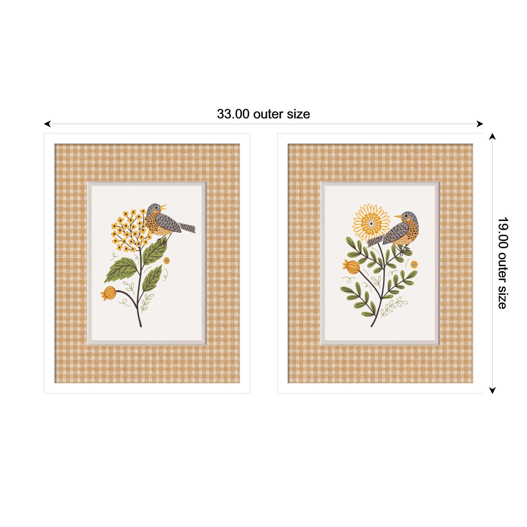 Framed Art Set 2 Piece Set 15x19 Svelte White 2