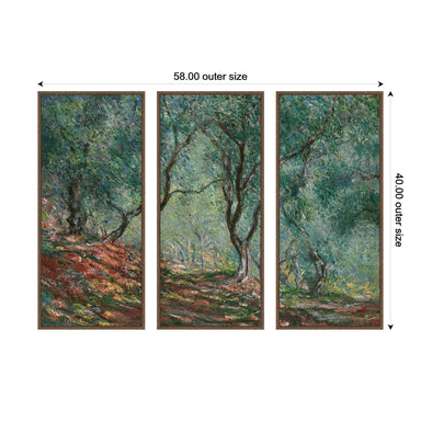 Art Set 3 Piece Set 18x40 Sylvie Walnut 2