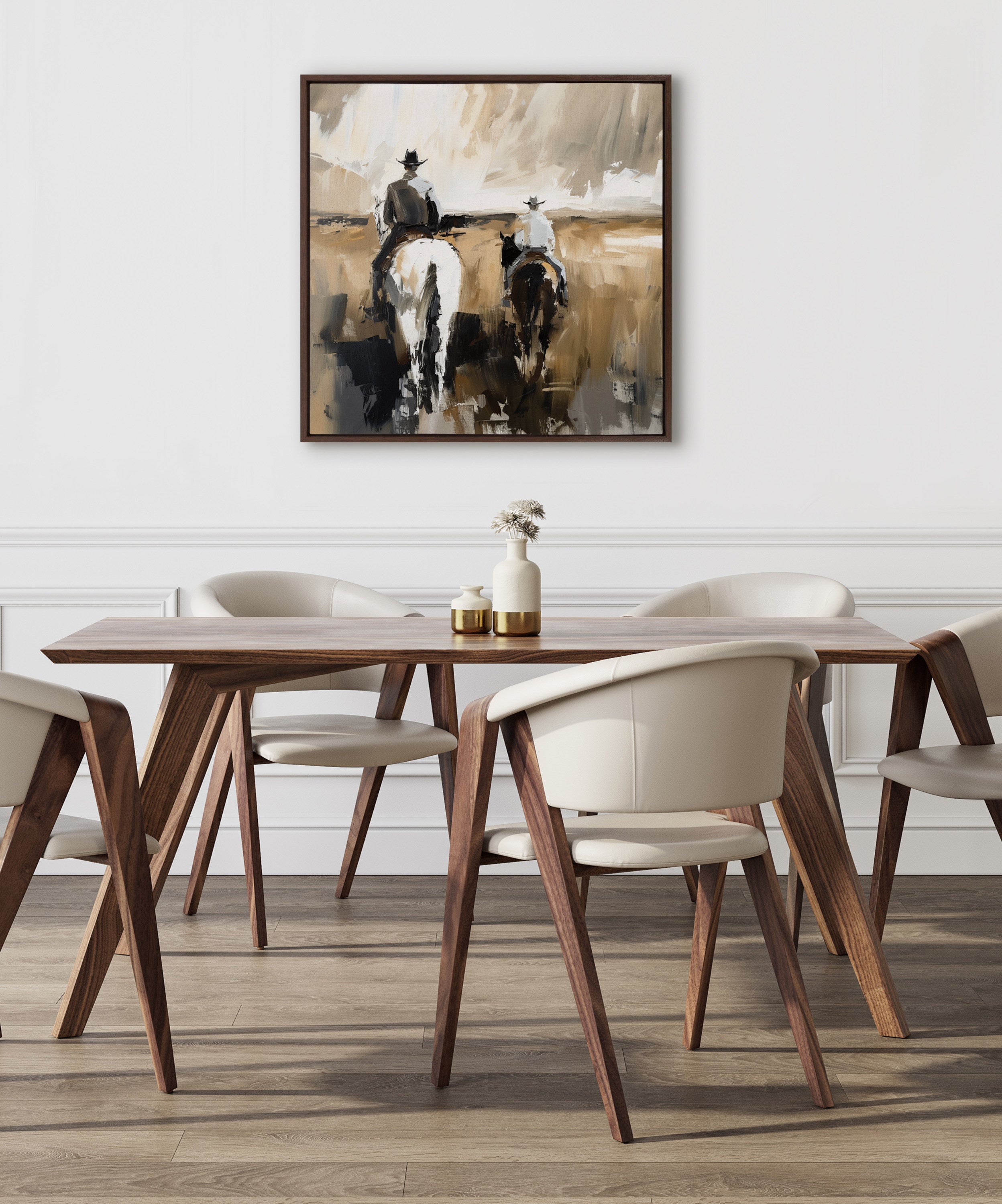 Framed Canvas 30x30 Sylvie Walnut 5