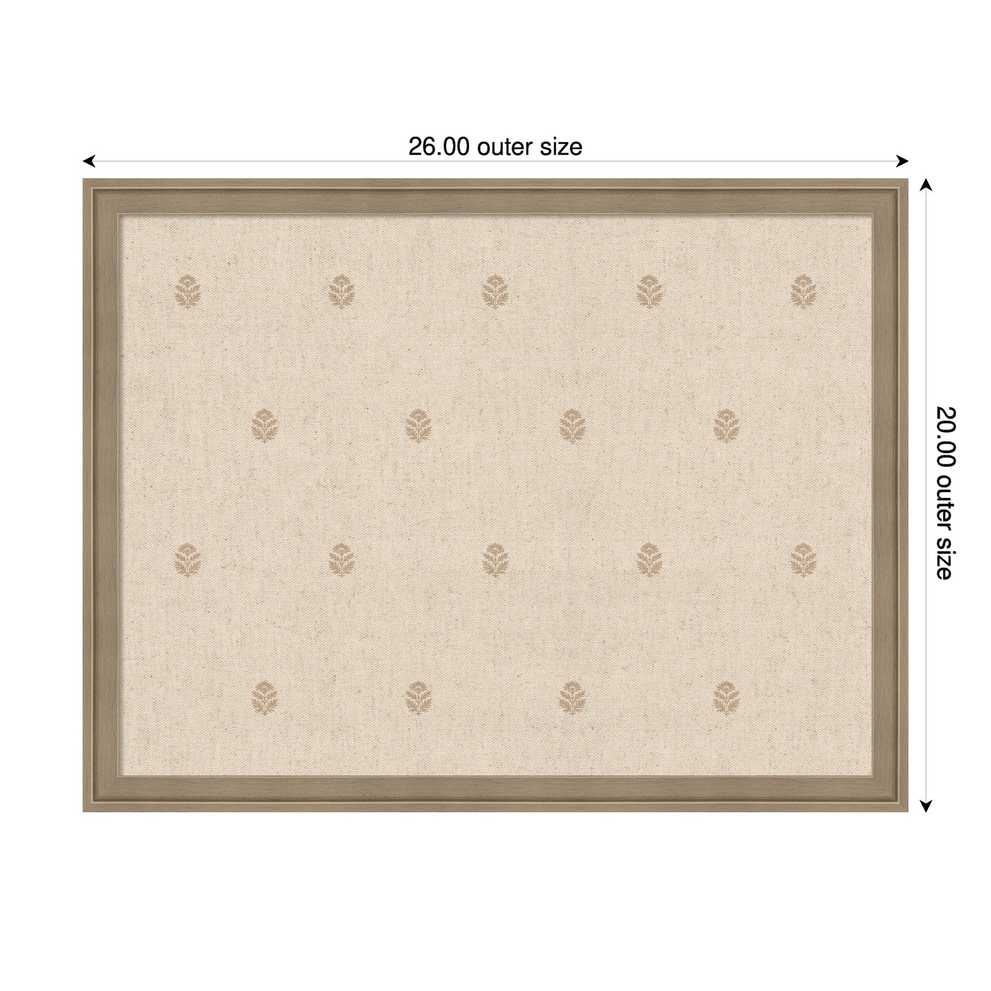 Magnetic Canvas 26x20 Florence Light Brown 2