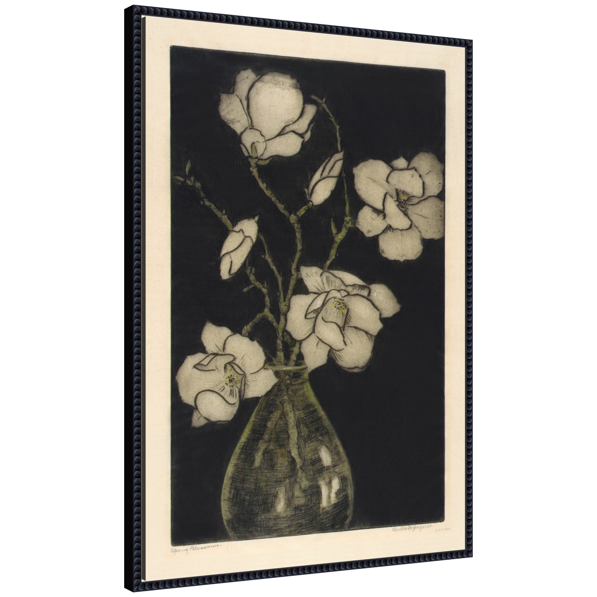 Framed Canvas 23x33 Sylvie Beaded Black 1