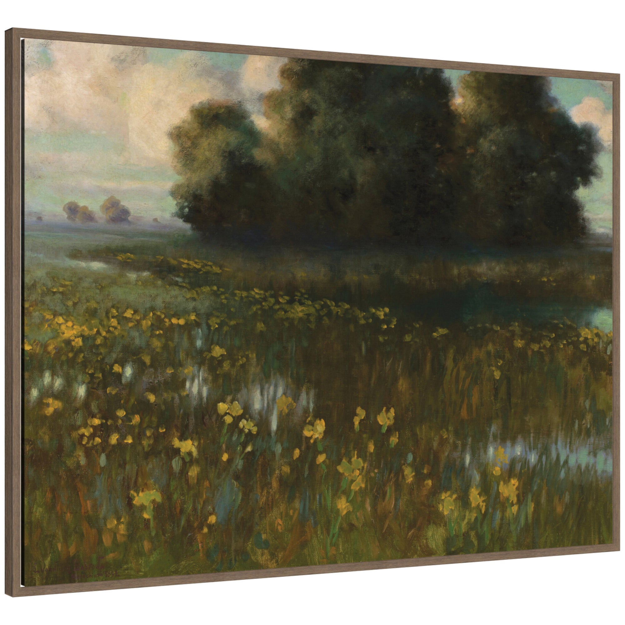 Framed Canvas 42 x 32 Sylvie Walnut 1