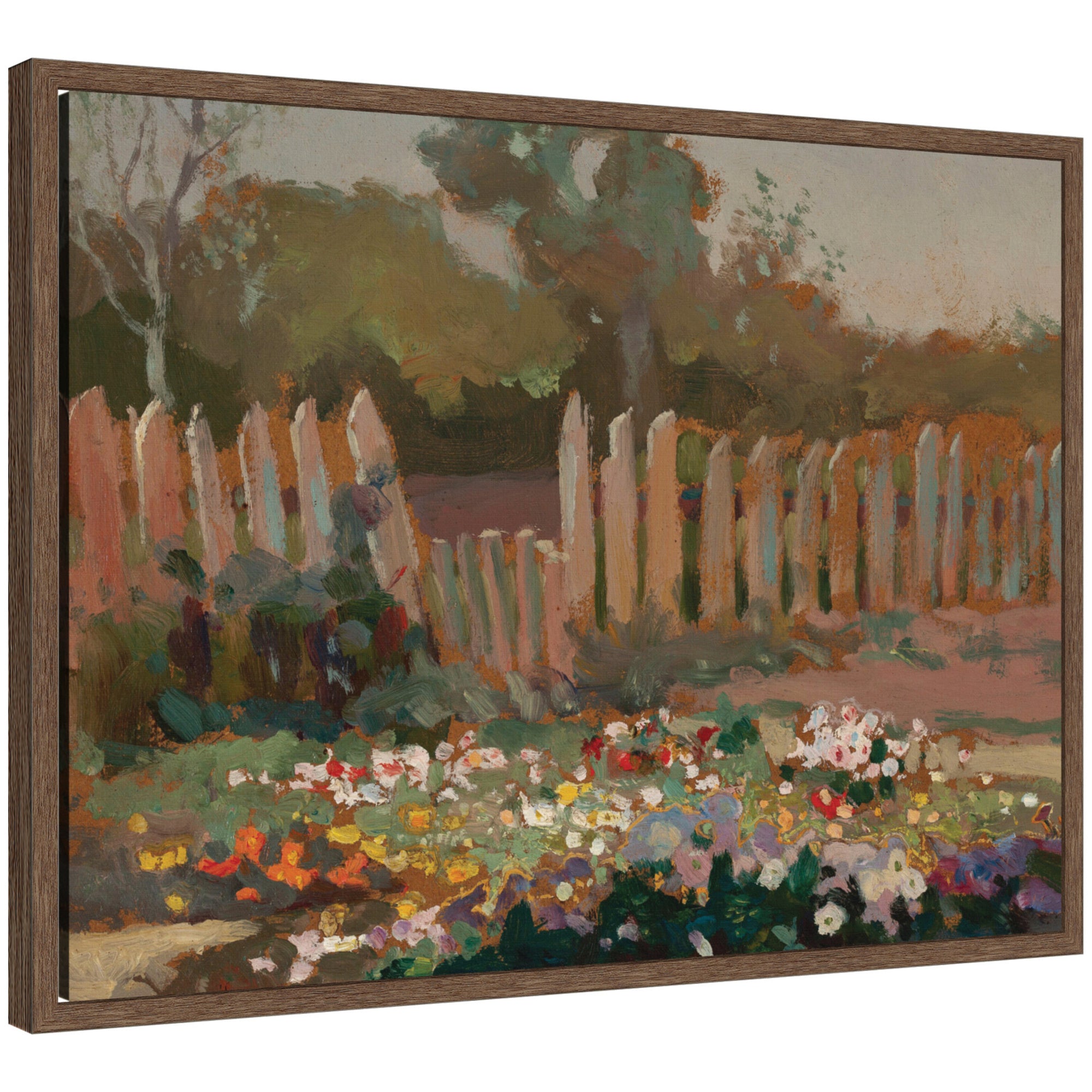 Framed Canvas 24x18 Sylvie Walnut 1