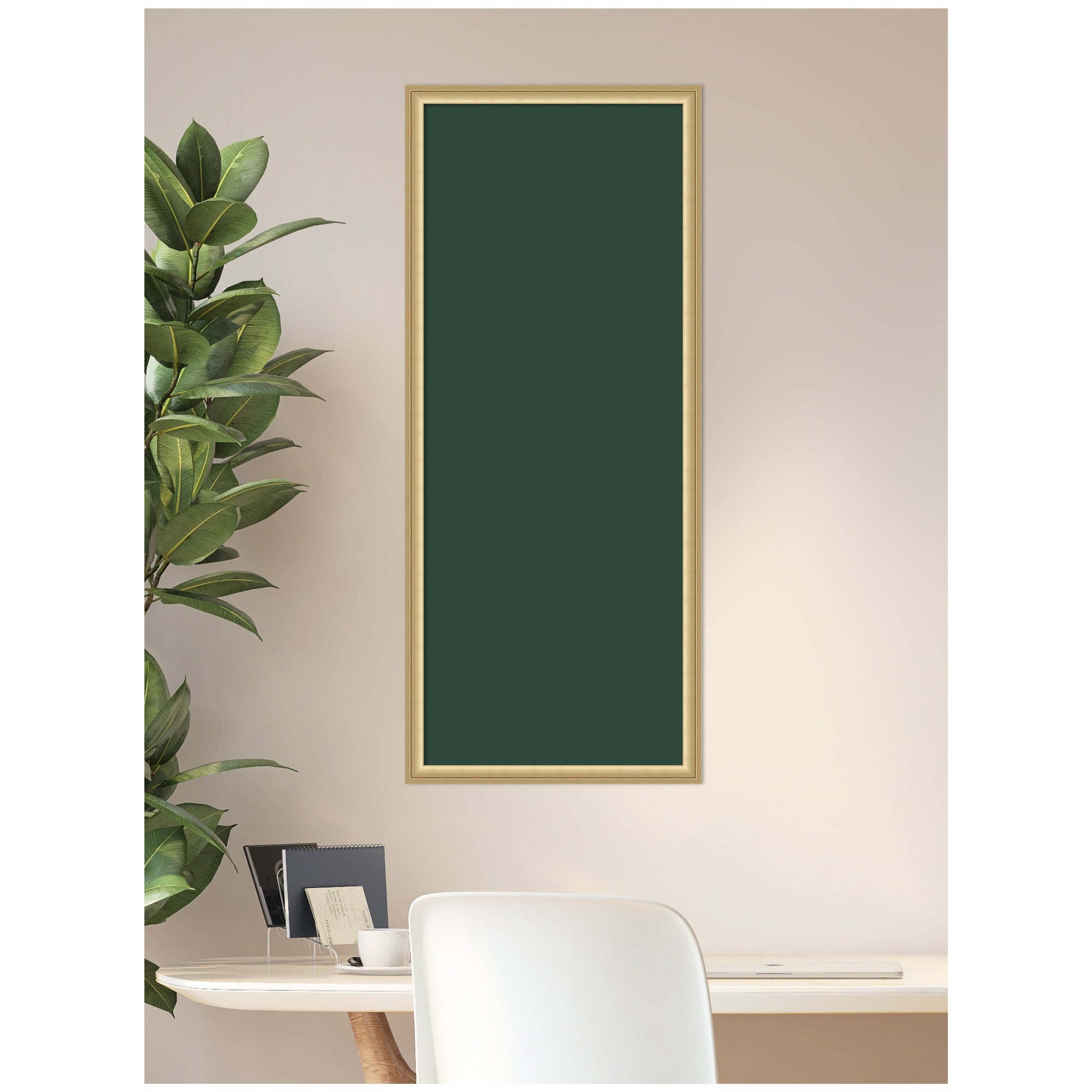 Framed Fabric Pinboard Deep Forest Moss Green Wall Organization