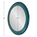 Round Mirror Teal Black 22x22 5