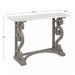 Console Table White Gray 42x14x30 2