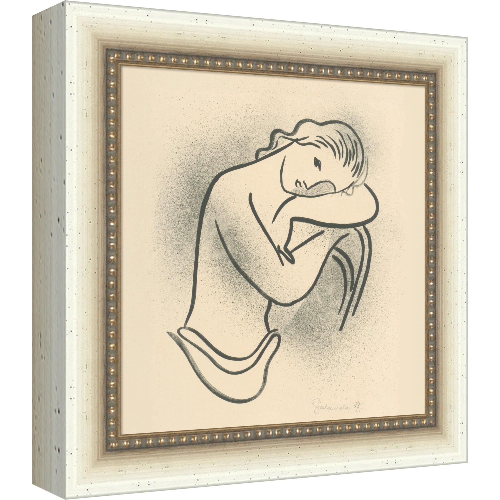 Mounted Canvas 10x10 Belmont Distress White 5