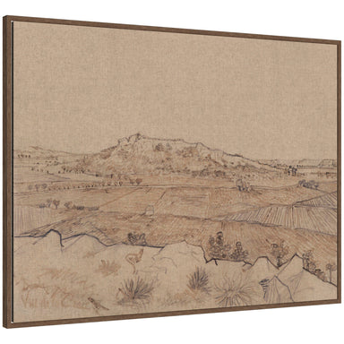 Framed Canvas 42x32 Sylvie Walnut 1