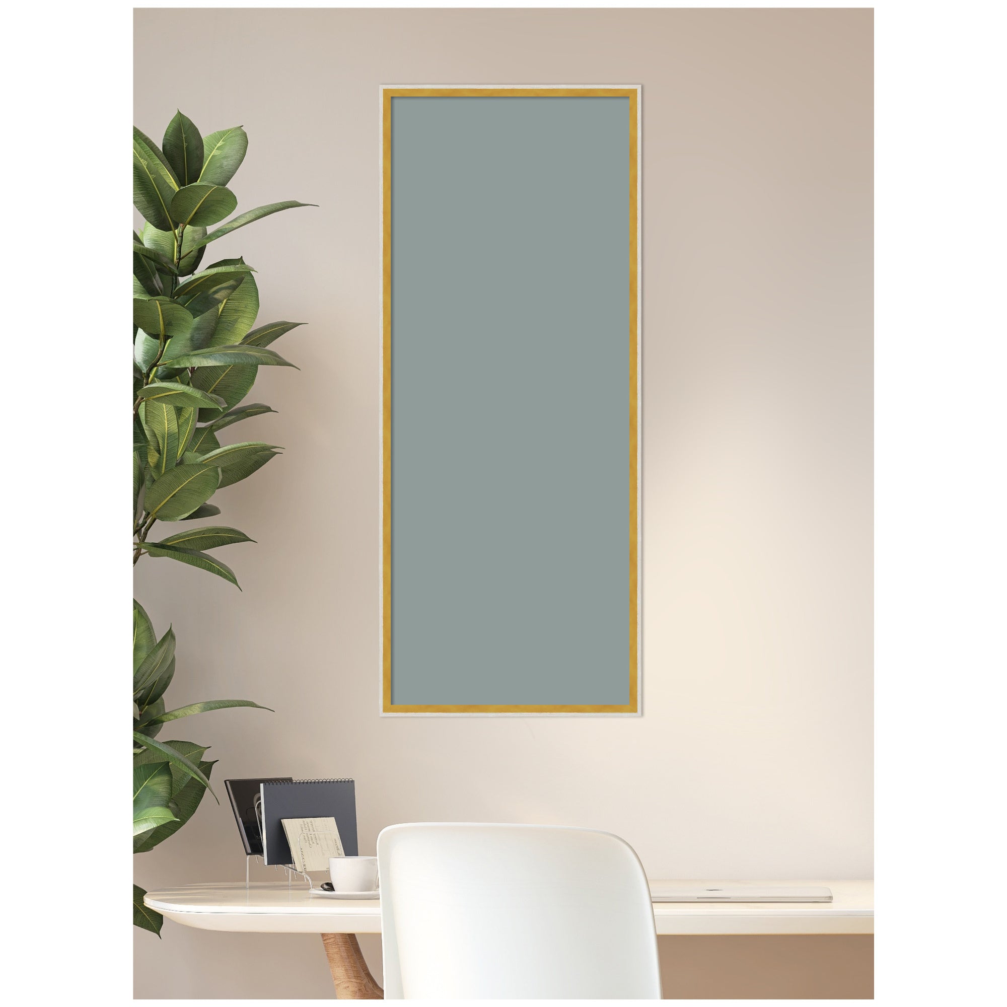 Pinboard Paige White Gold 17x41 7