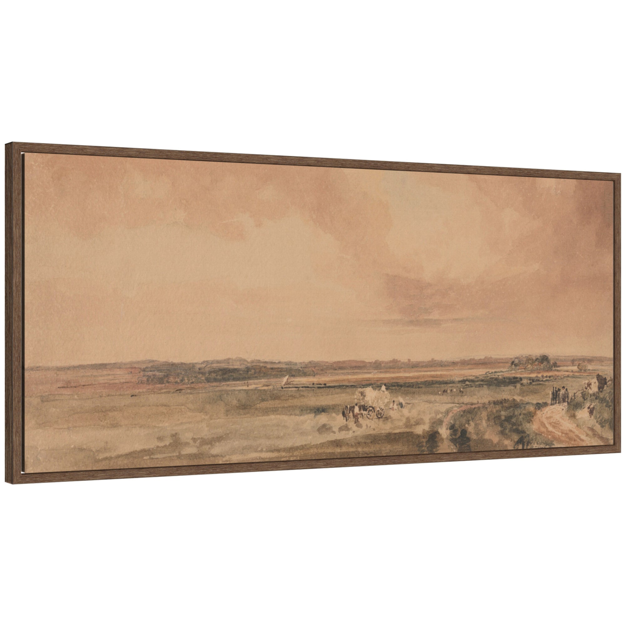 Framed Canvas 40x18 Sylvie Walnut 1