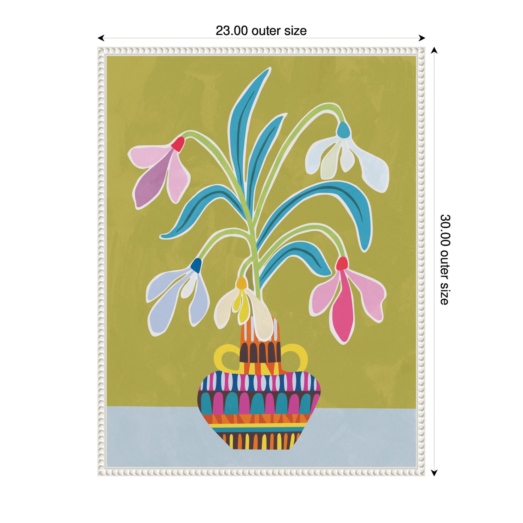 Sylvie Snowdrops the January Birth Flower Framed Canvas by Rachel Lee