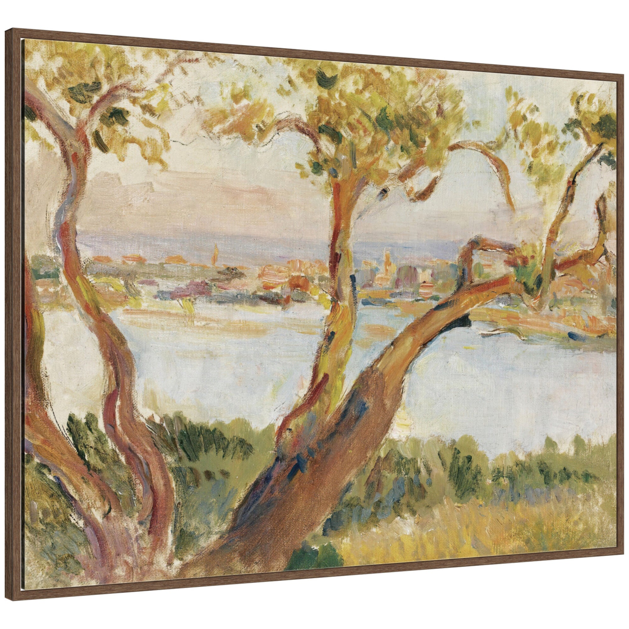 Framed Canvas 42x32 Sylvie Walnut 1