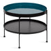 Coffee Table 26" Diameter Teal Black 1