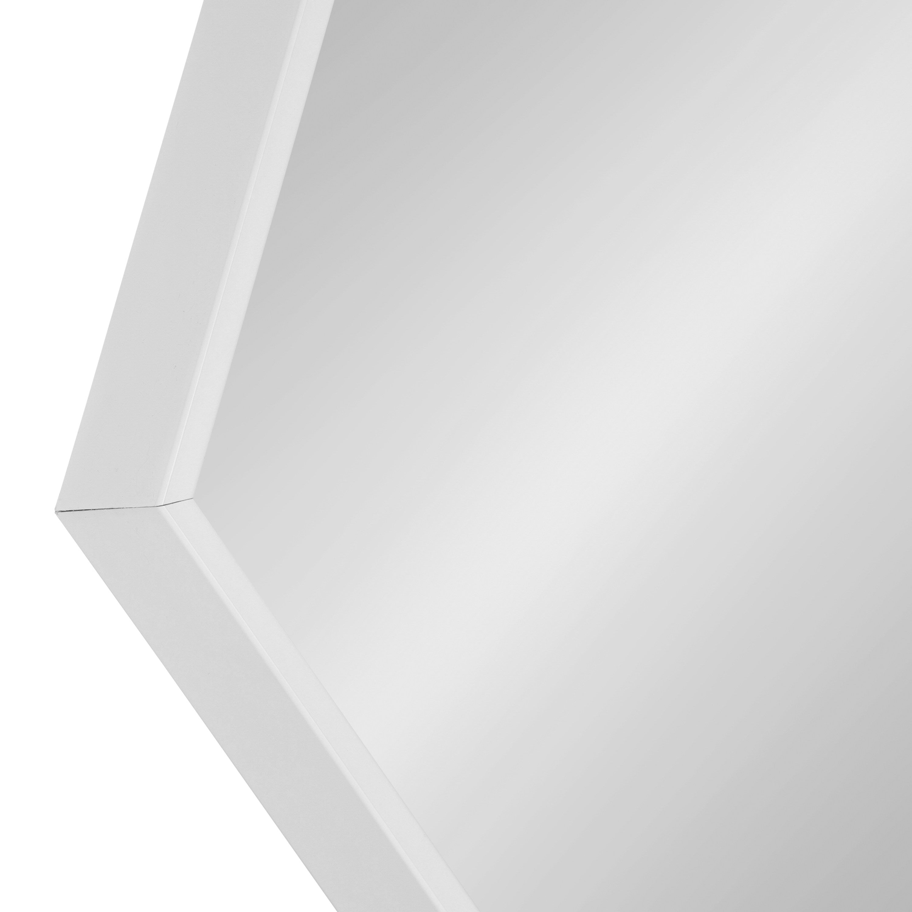 Hexagon Mirror White 22x31 3