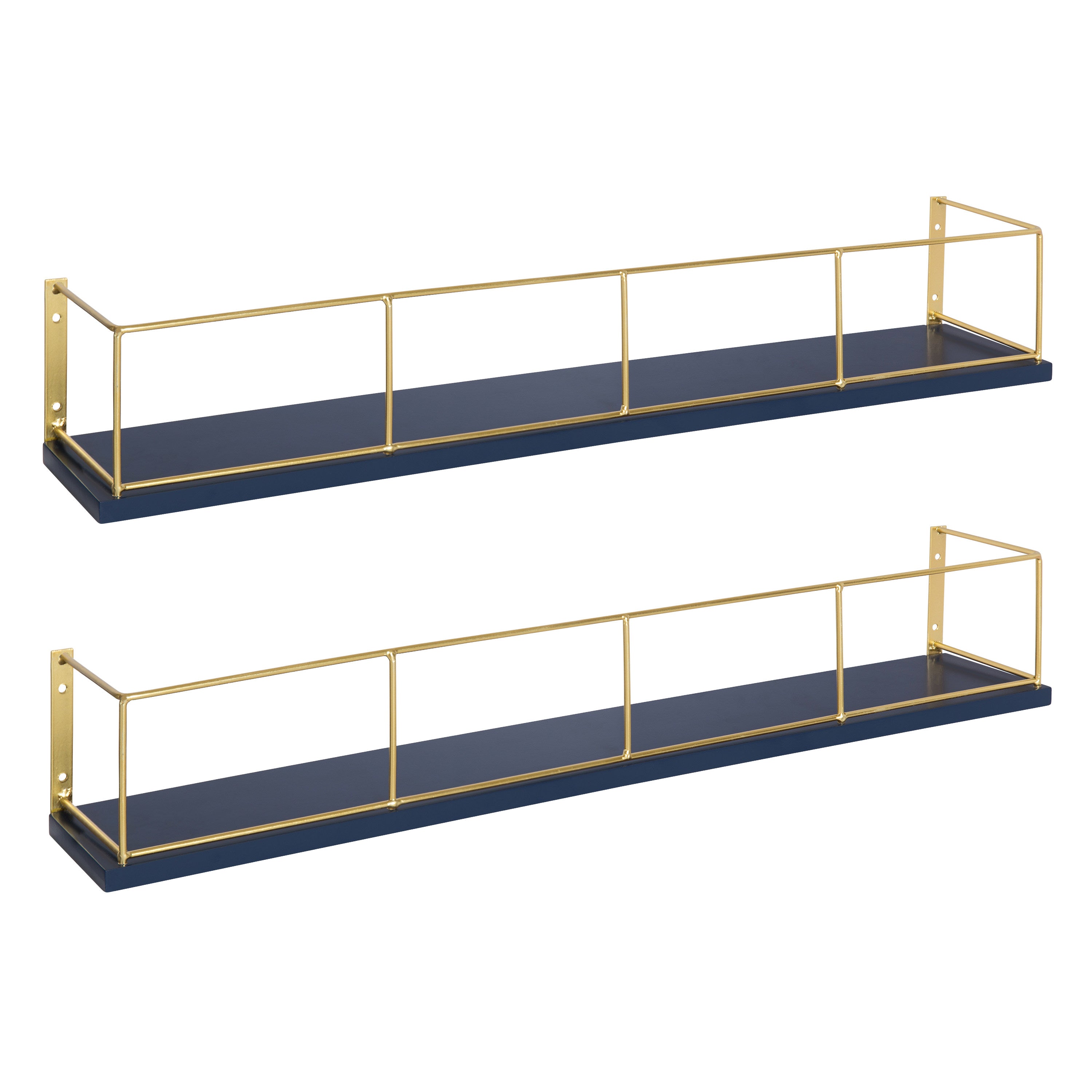 Floating Shelf 2pk 24" Navy Blue 1