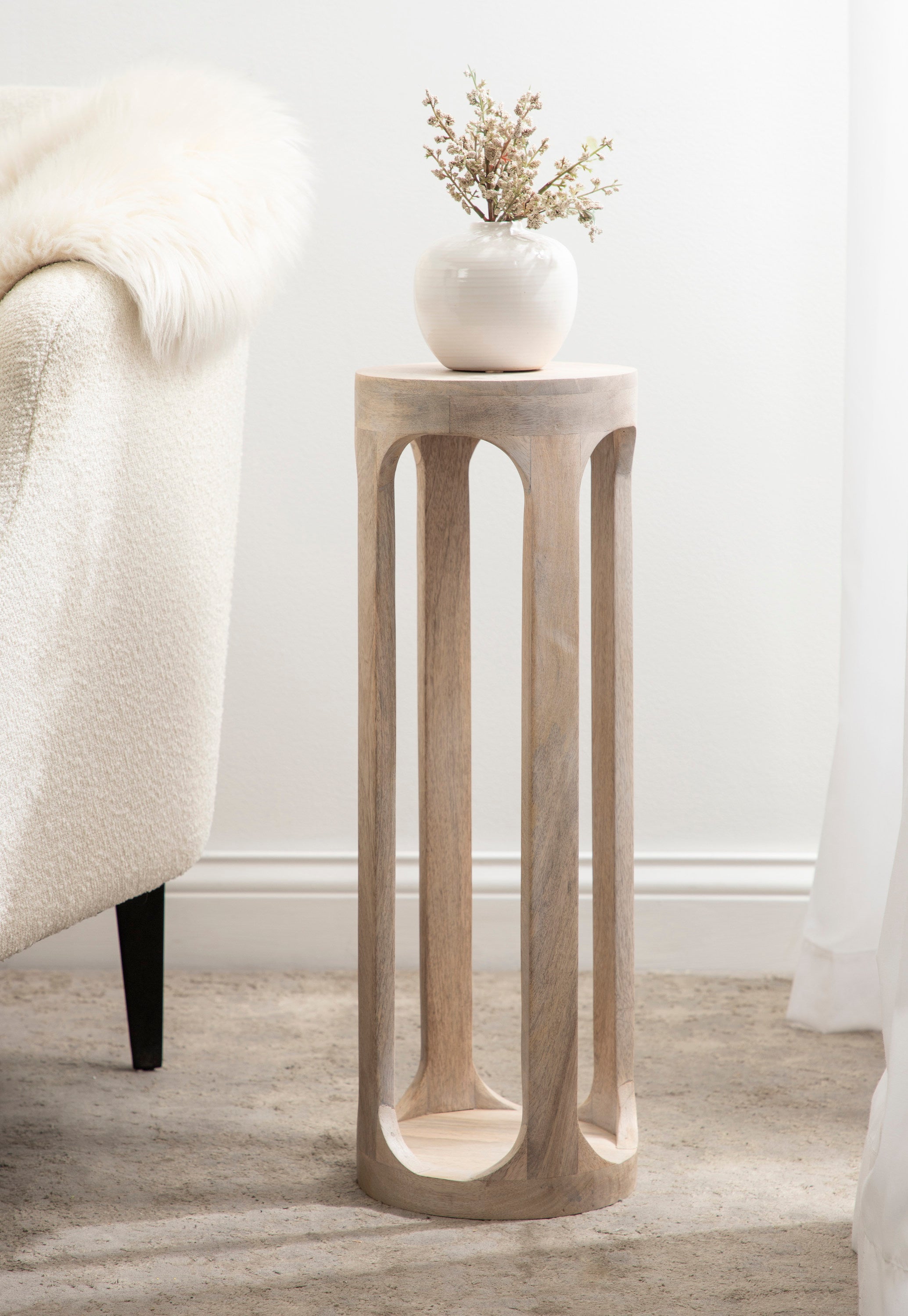 Drink Table Whitewash 8x8x23 7