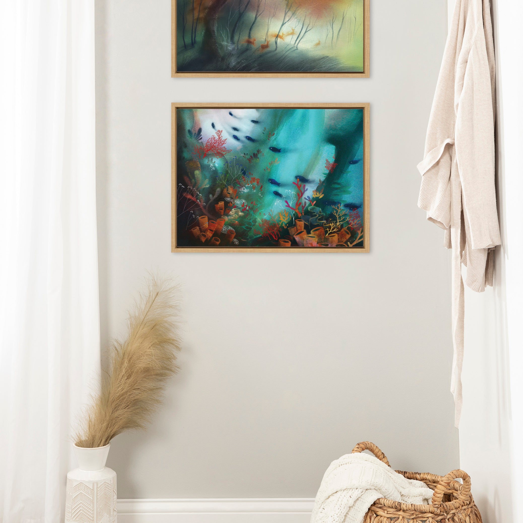 Framed Canvas Sylvie Natural 18x24 6