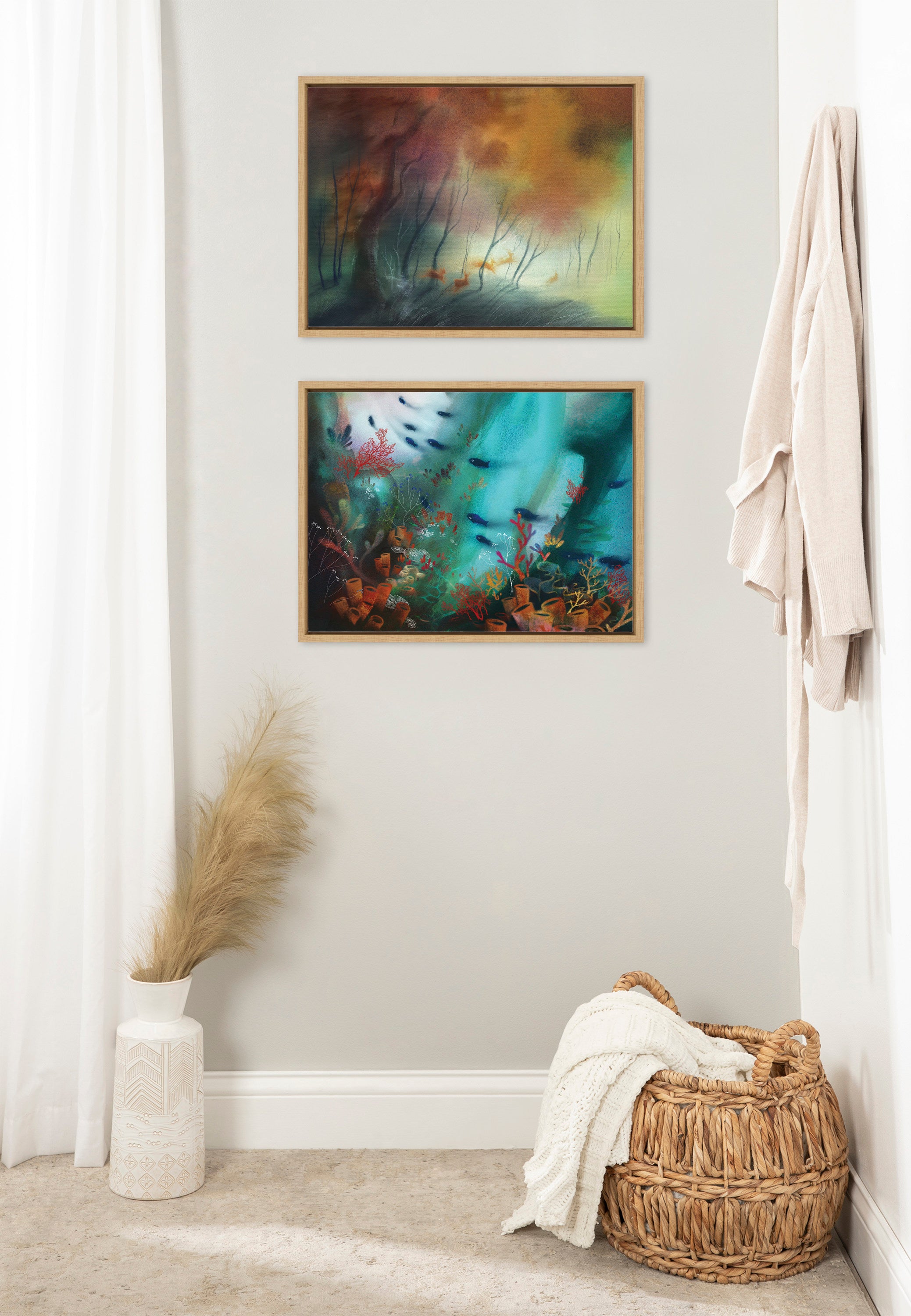 Framed Canvas Sylvie Natural 18x24 6