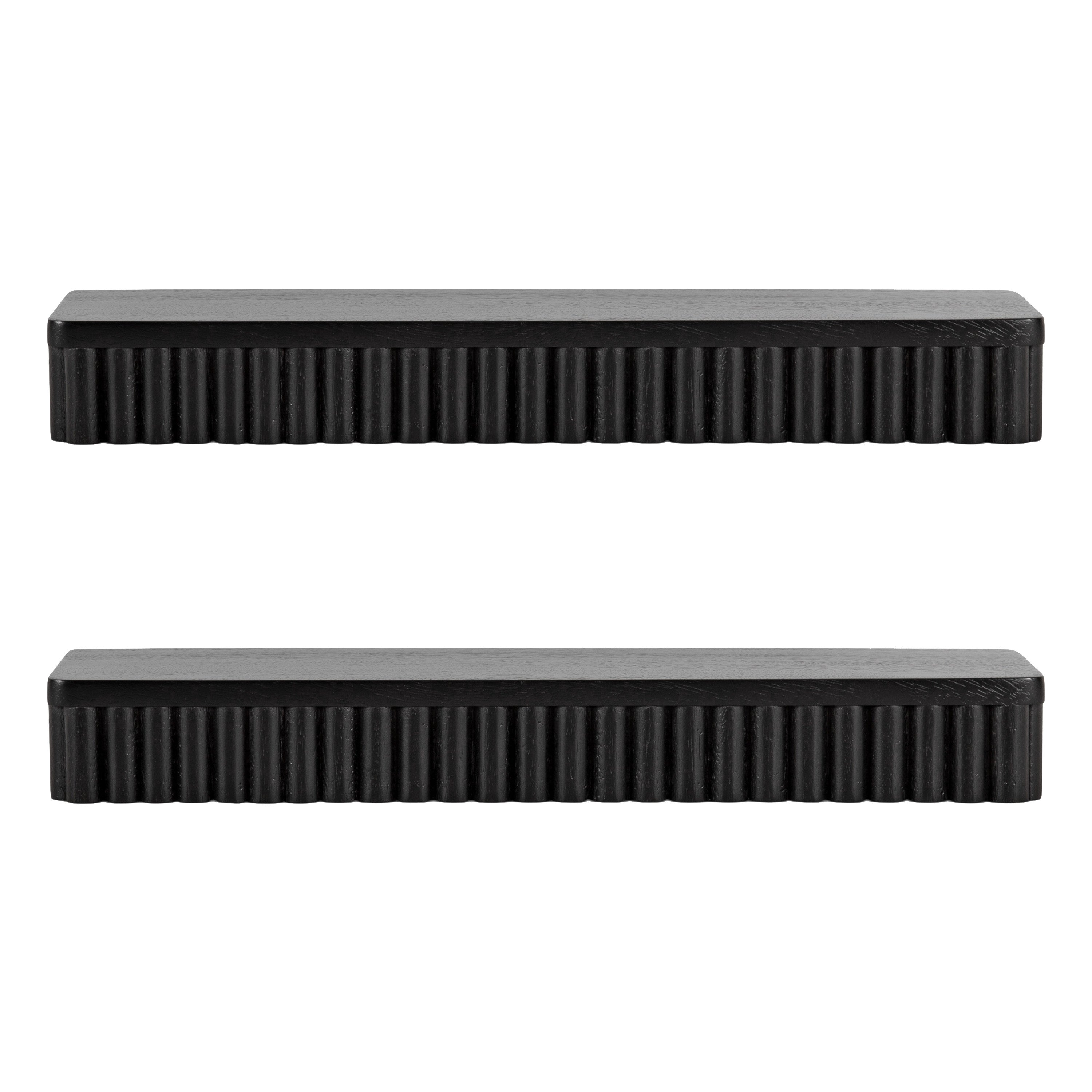Floating Shelf Black 2 Piece 20" 5