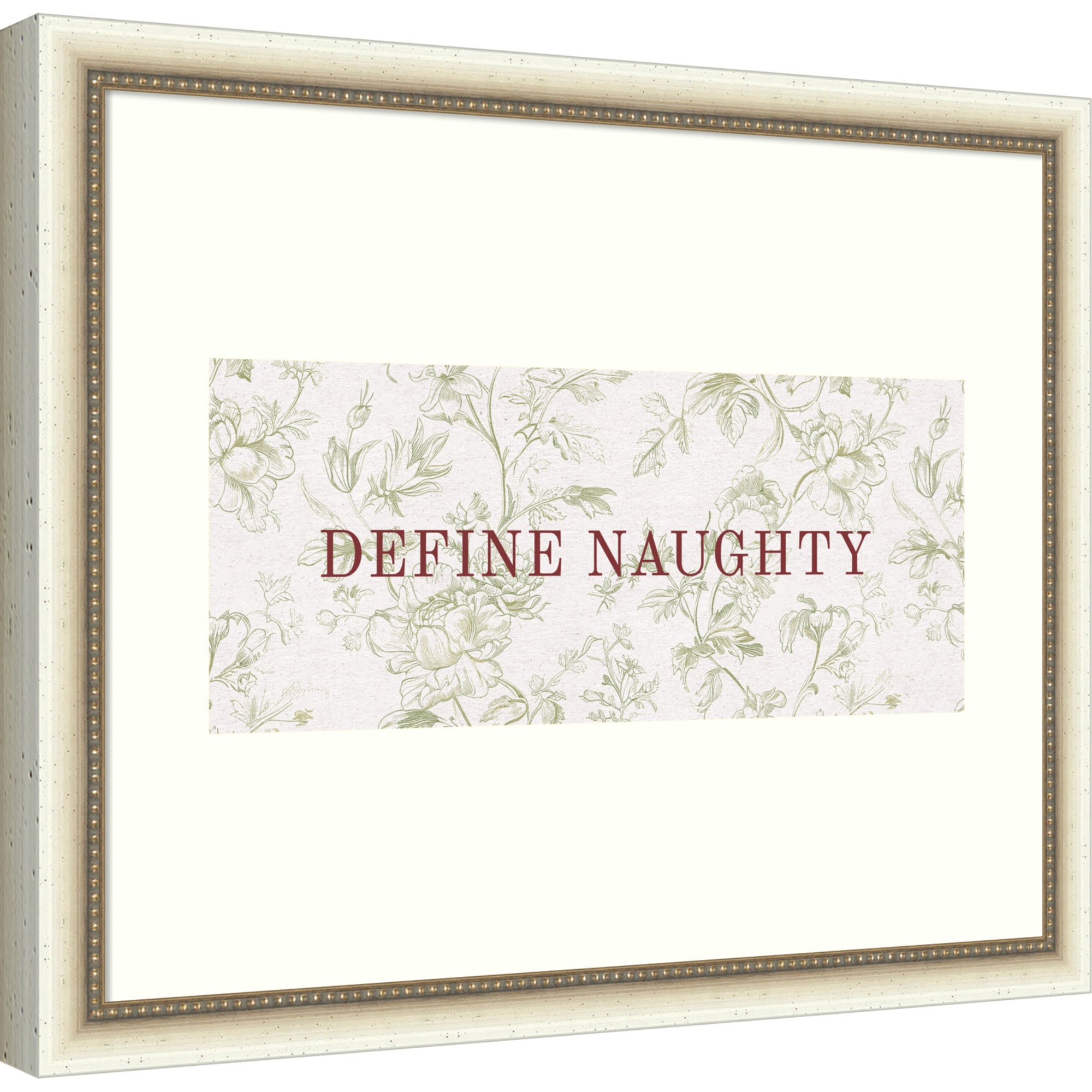 Framed Art Belmont Distress White 22x18 1