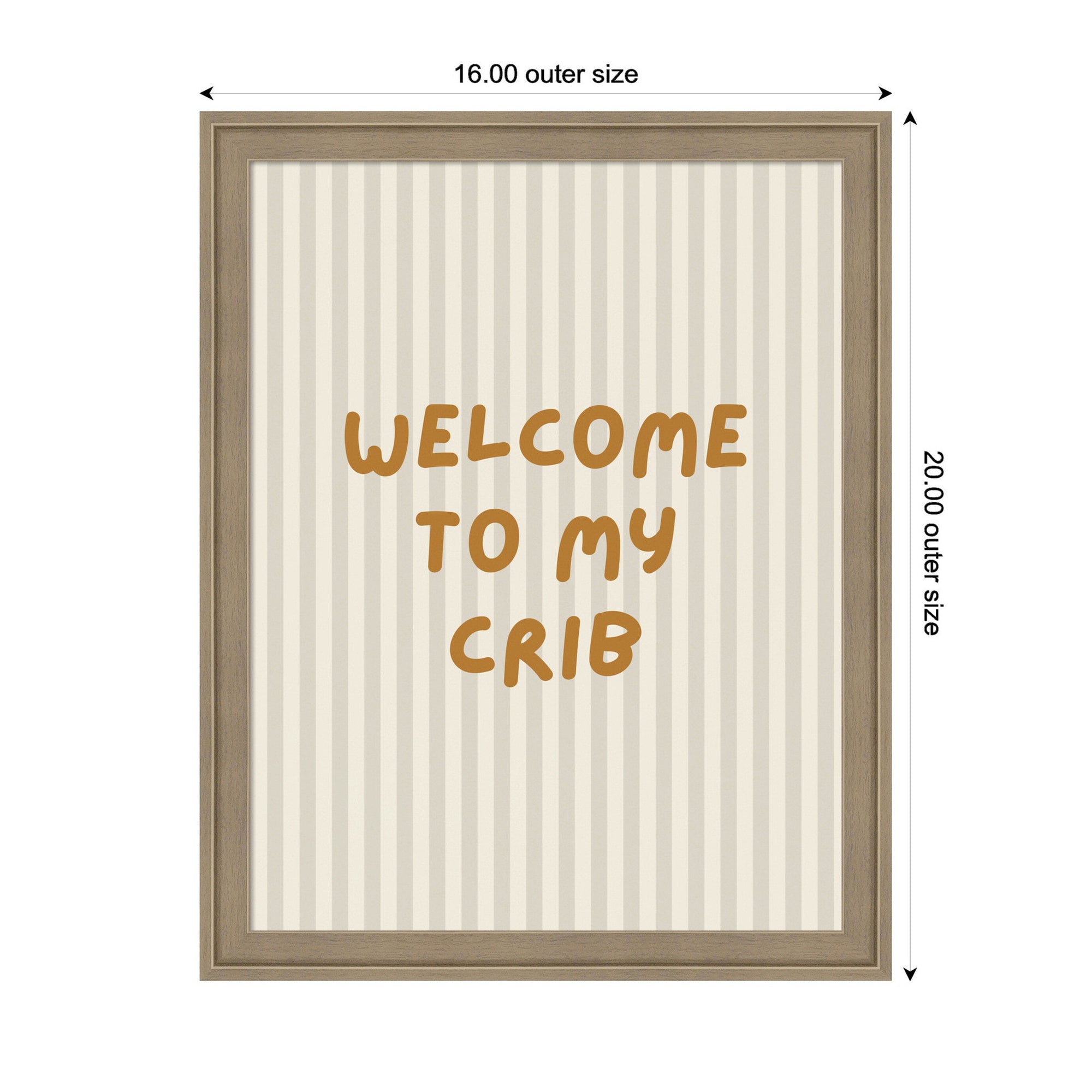 Welcome To My Crib by Laura Moss Framed Mounted Canvas Wall Art Print