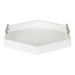 Single Tray White Silver 18x18 2