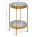 Side Table 15x15x24 Gold Gray 2