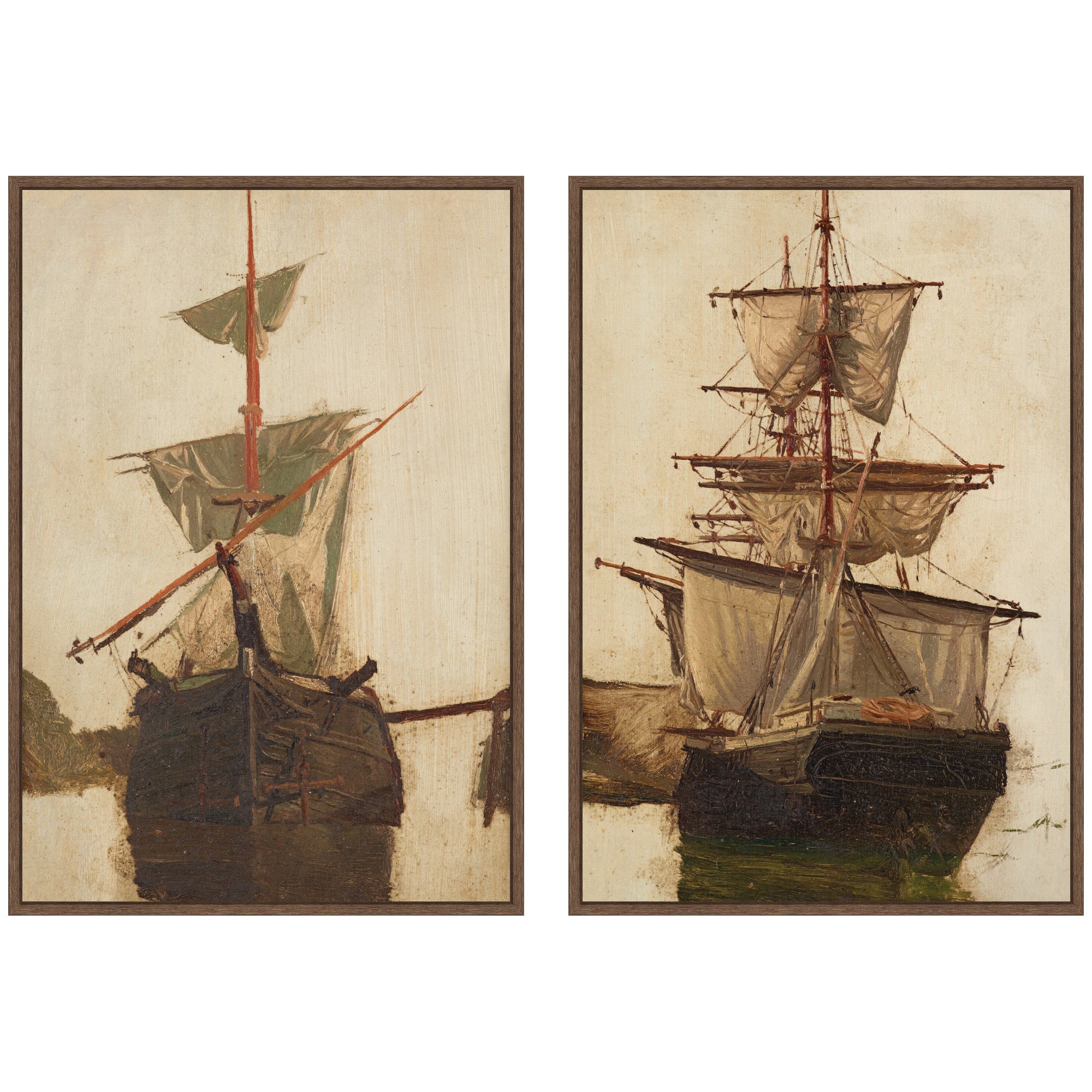 Art Set 2 Piece Set 23x33 Sylvie Walnut 1