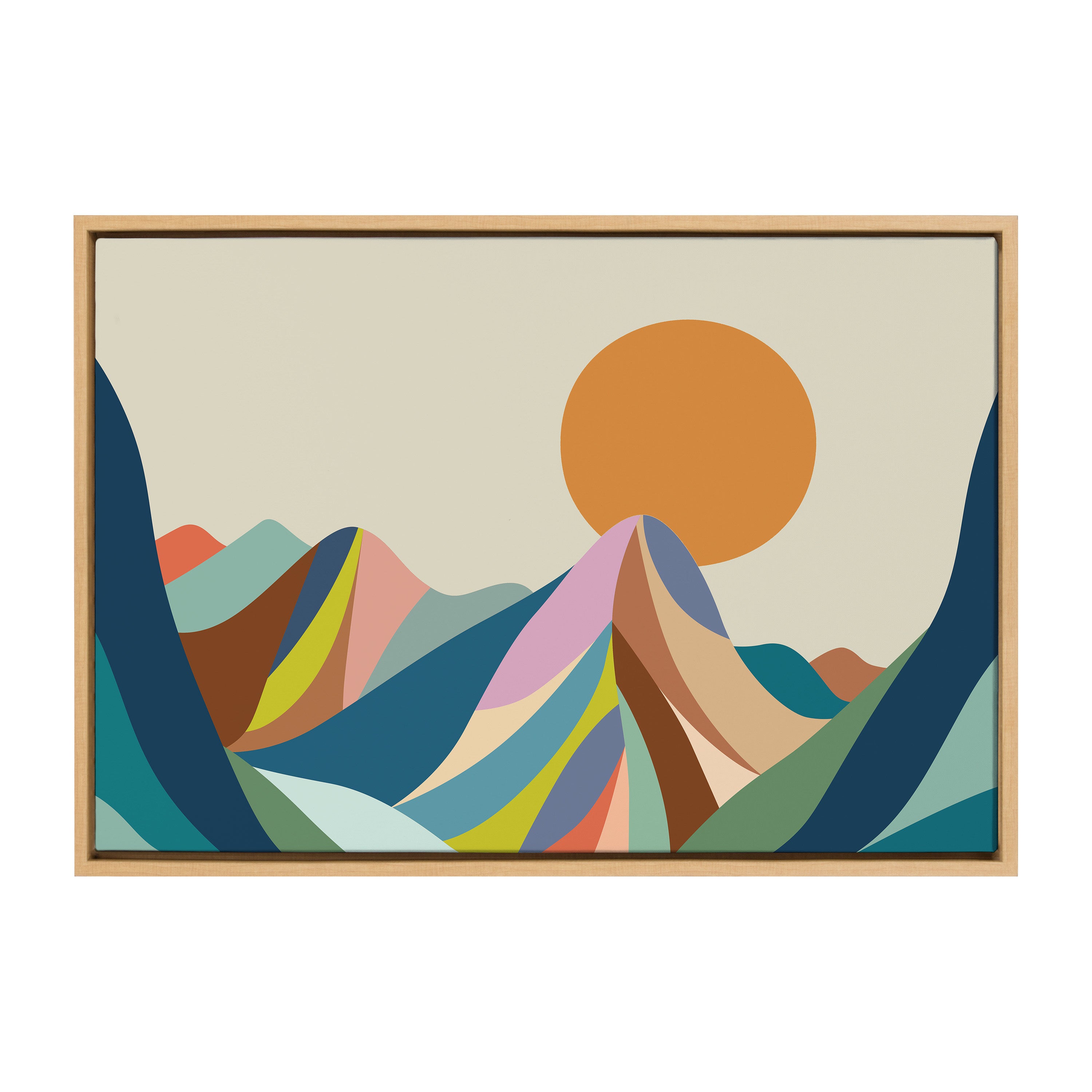 Sylvie Mountains Crop Framed Canvas by Rachel Lee of My Dream Wall