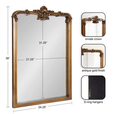 Rectangle Mirror Gold 25x36 2
