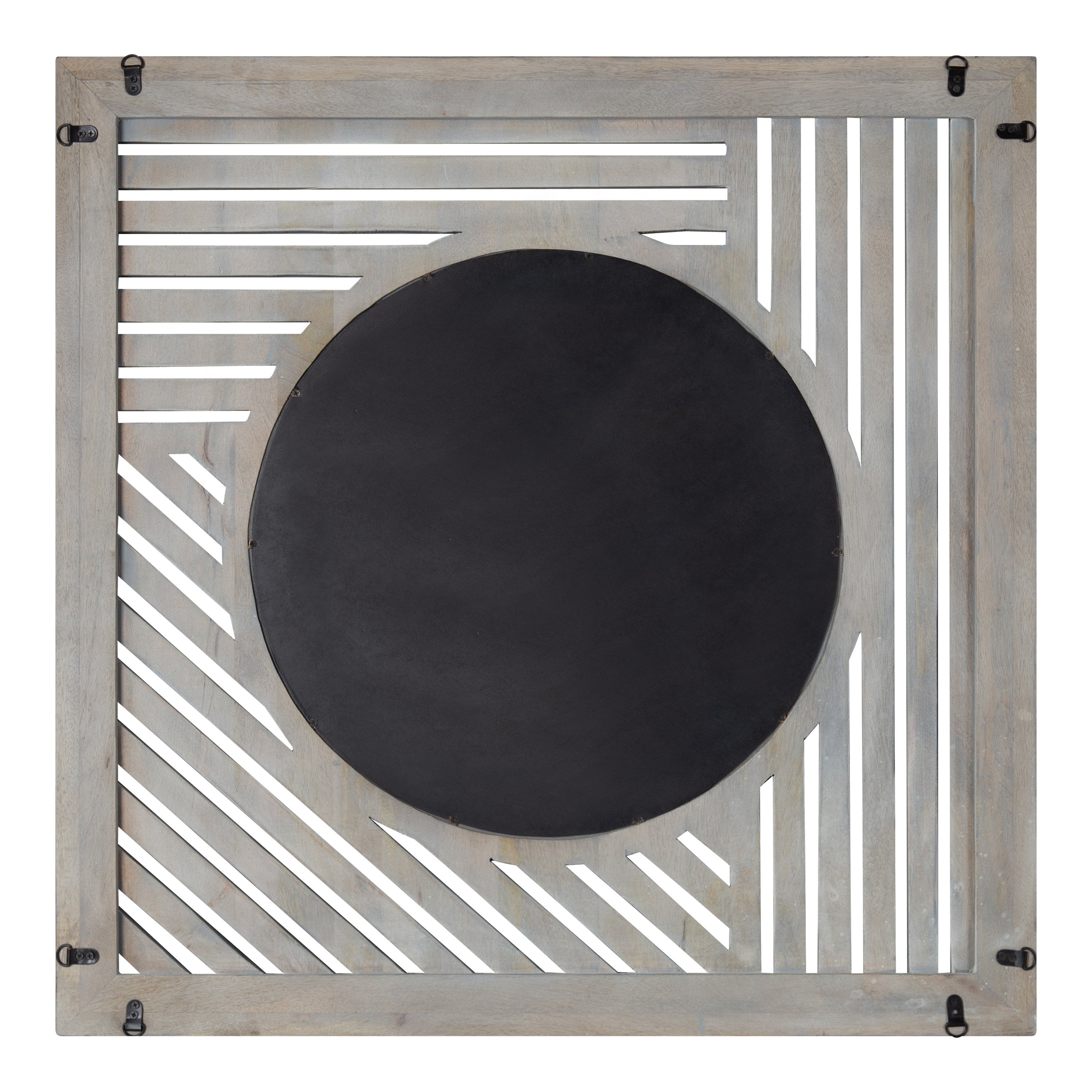 Square Mirror Gray 30x30 4