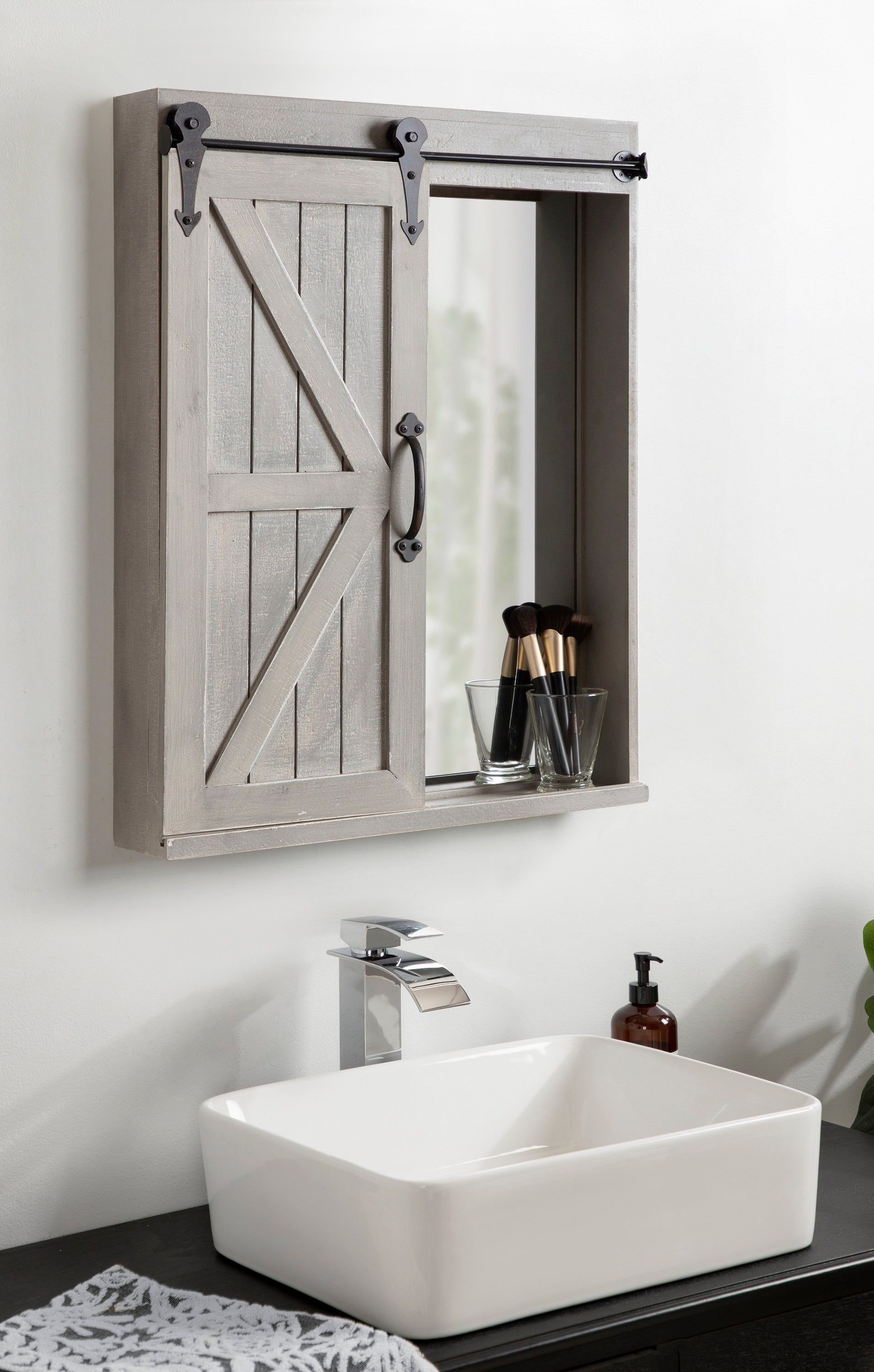Medicine Cabinet Gray 22x28 7