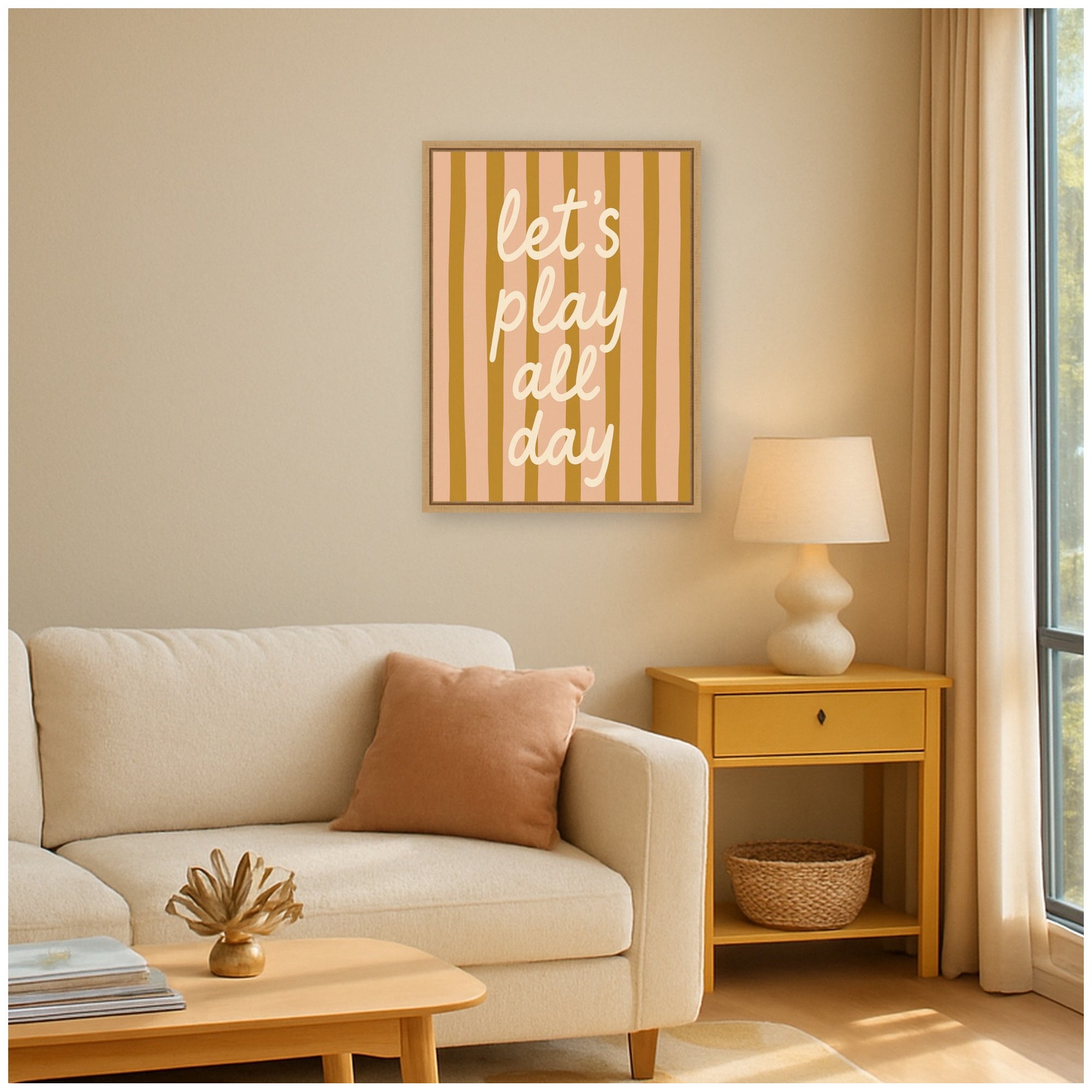 Lets Play All Day by Laura Moss Framed Canvas Wall Art Print