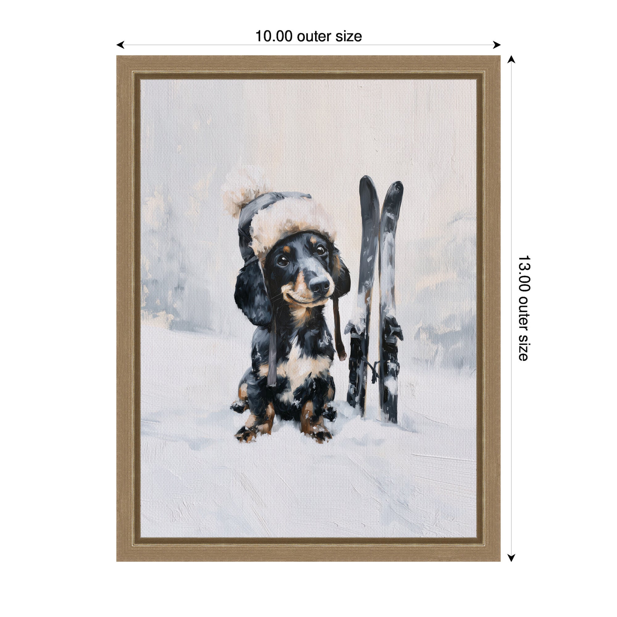 Framed Canvas Sylvie Dark Gold 10x13 2
