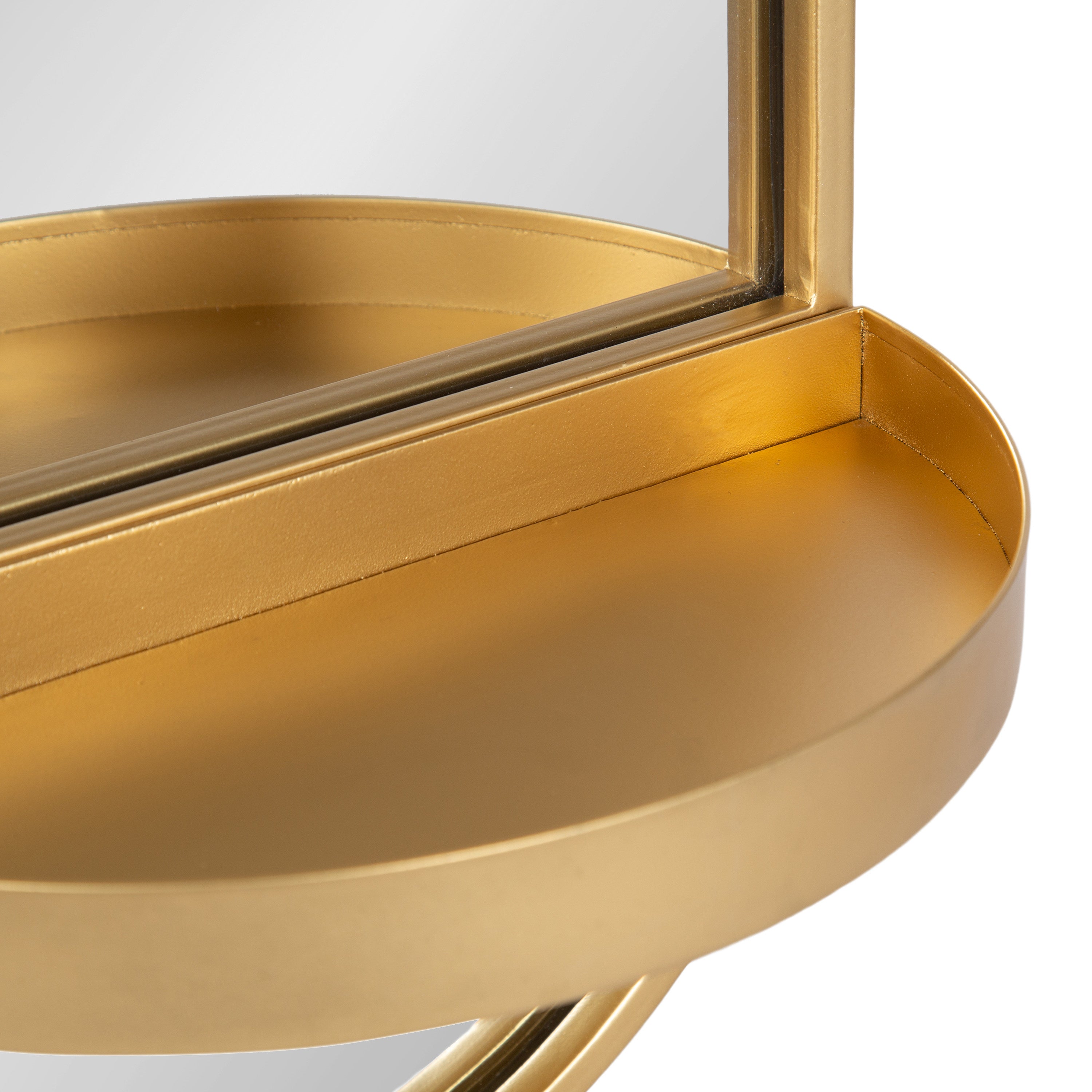 Estero Metal Wall Mirror with Shelf