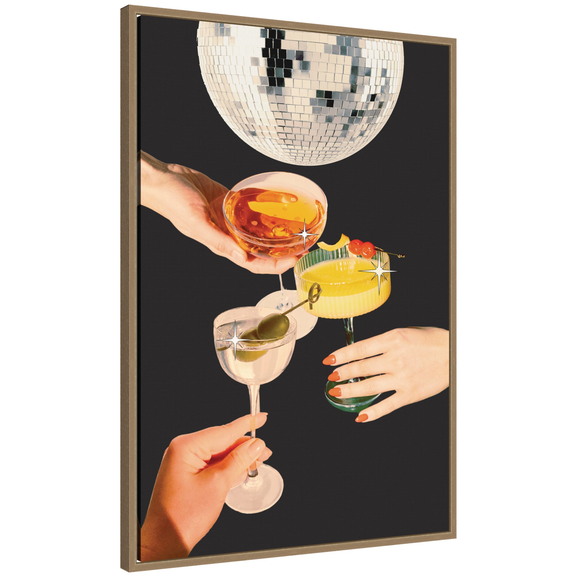 Framed Canvas 23 x 33 Sylvie Dark Gold 1