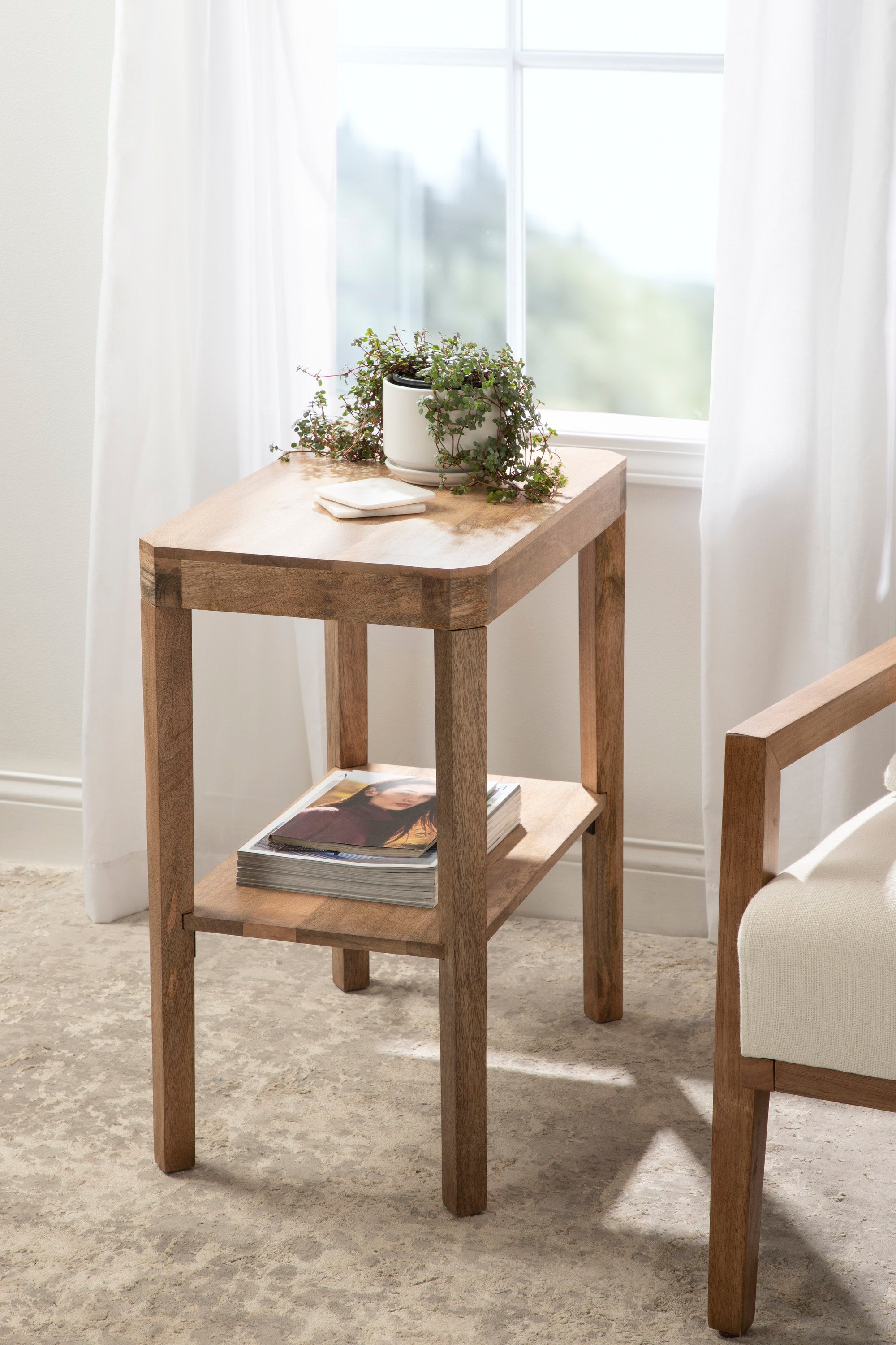 Side Table Natural 22x14x26 6