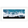 Framed Art Minimalist Ocean Waves on the Black Beach in Iceland Panel by Michael Schauer