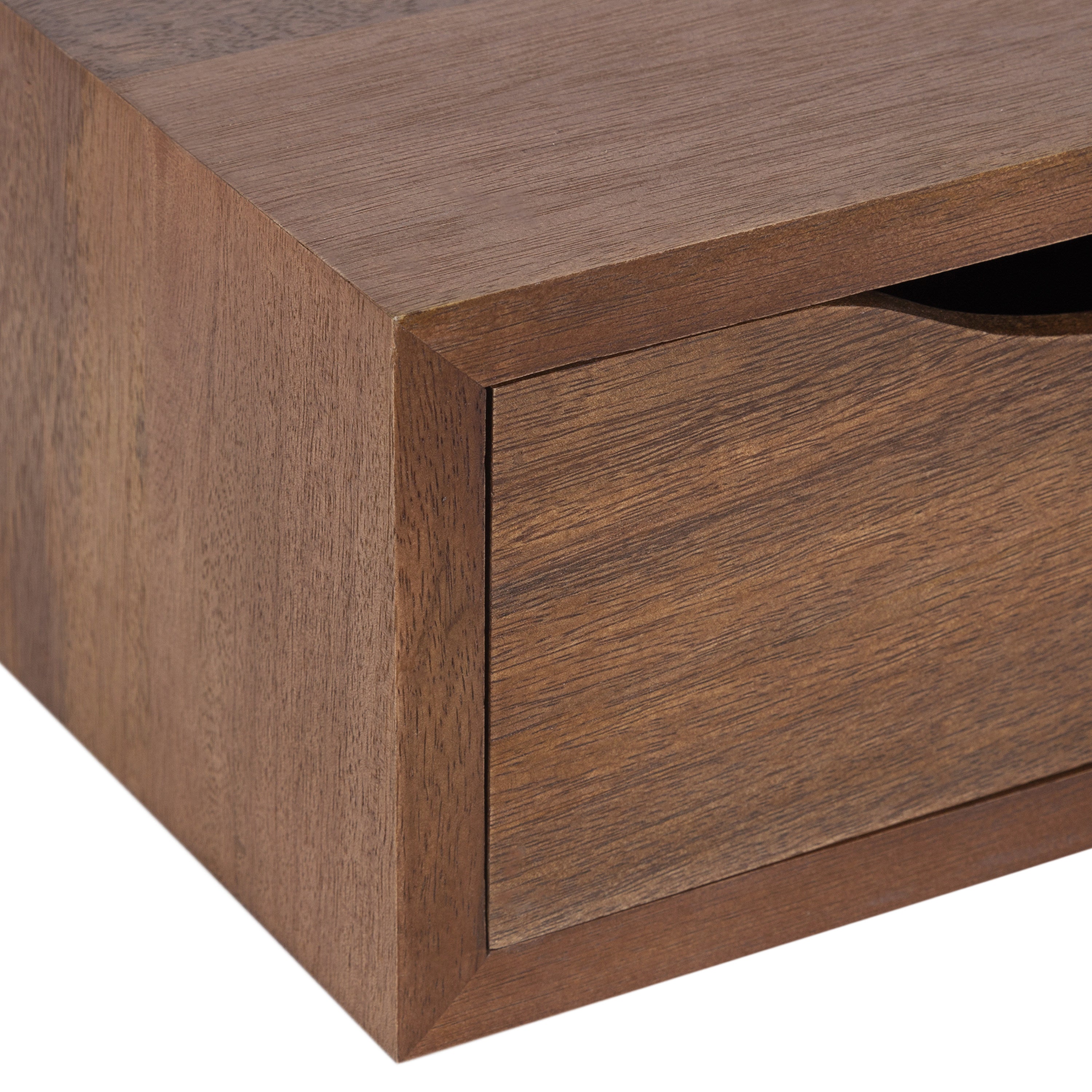Floating Side Table Walnut Brown 22x10x6 3
