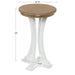 Side Table Rustic Brown 16" Diameter 2