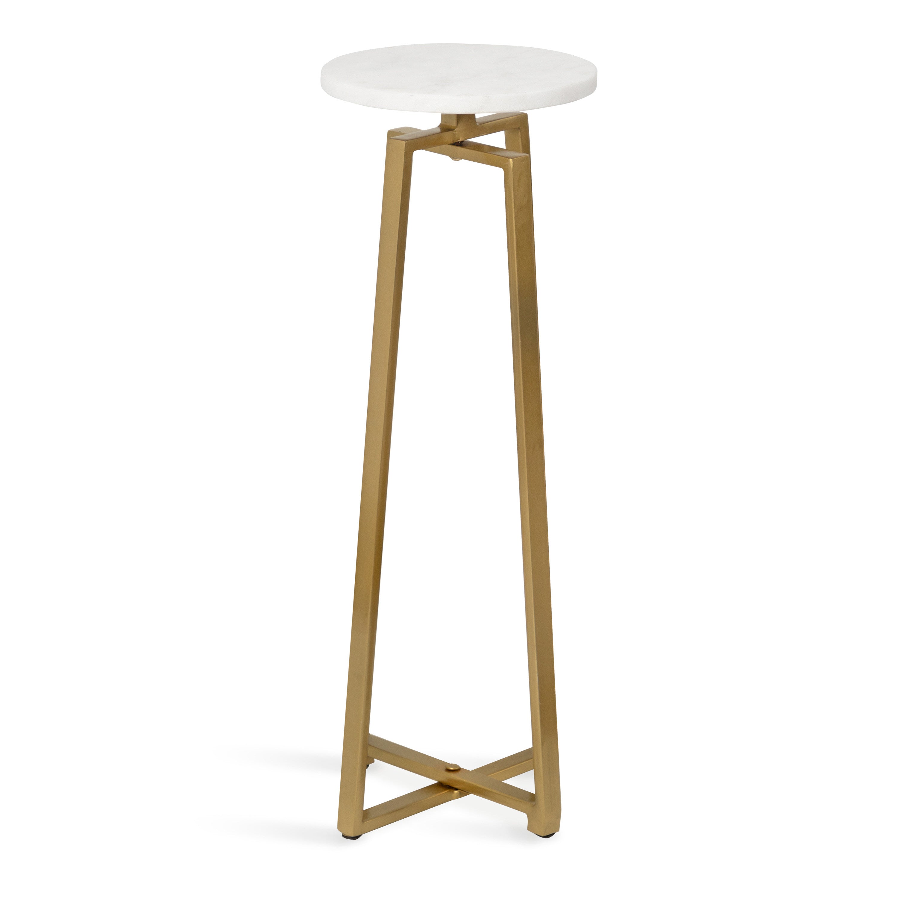 Drink Table Marble Gold 9x9x23 3