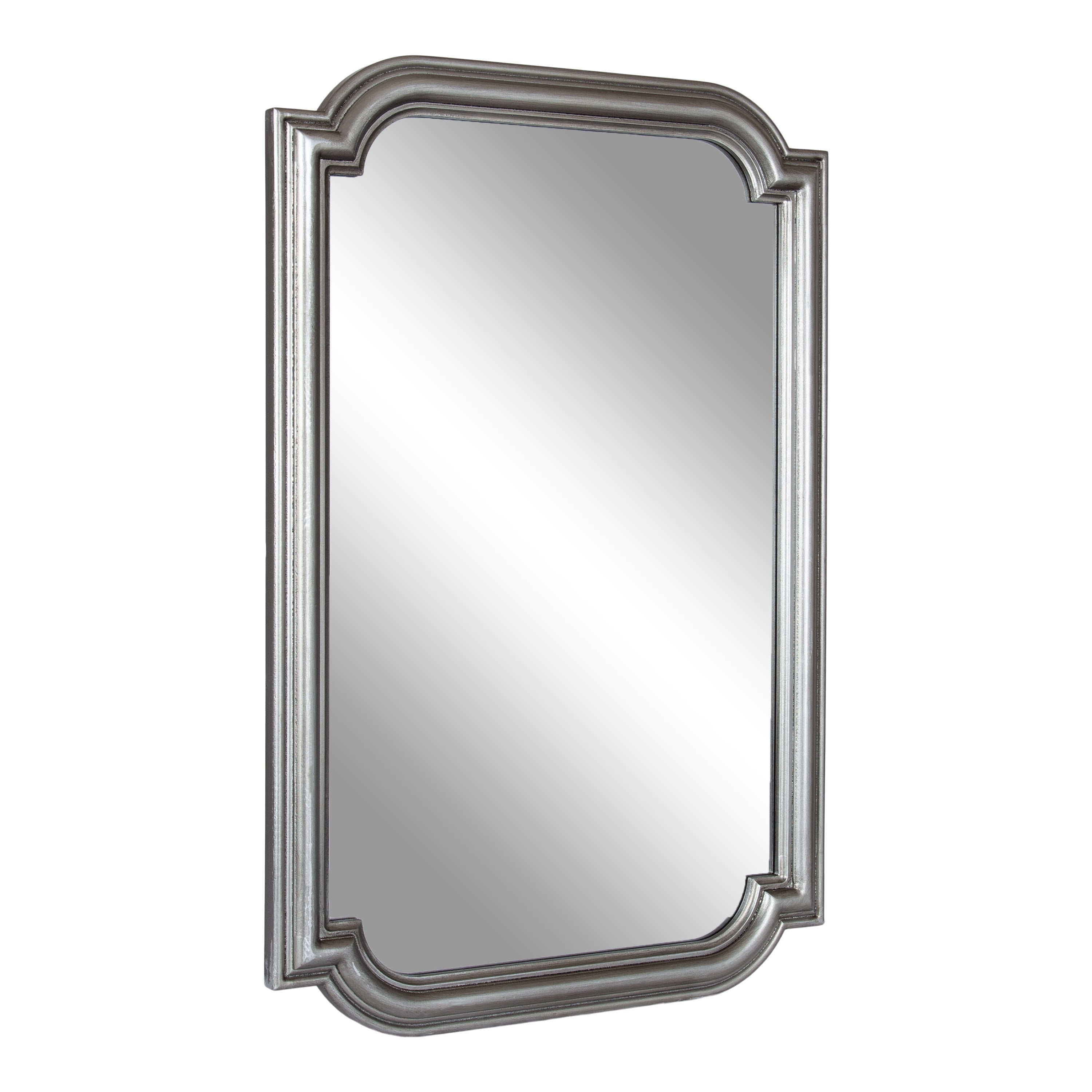 Scallop Mirror Silver 24x36 1